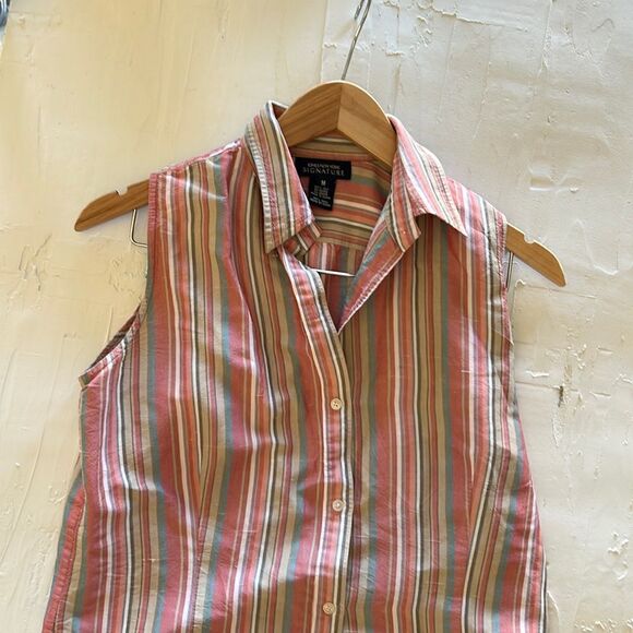 Jones NY New York Womens Tank Top Blouse Collar Top Size Medium - Picture 1 of 4